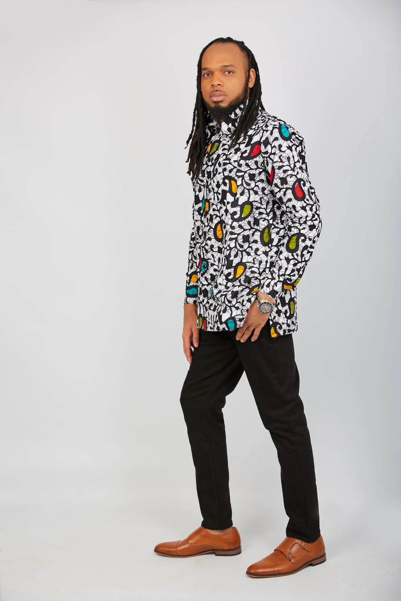 New in African Print Shirt for Men - Iyke