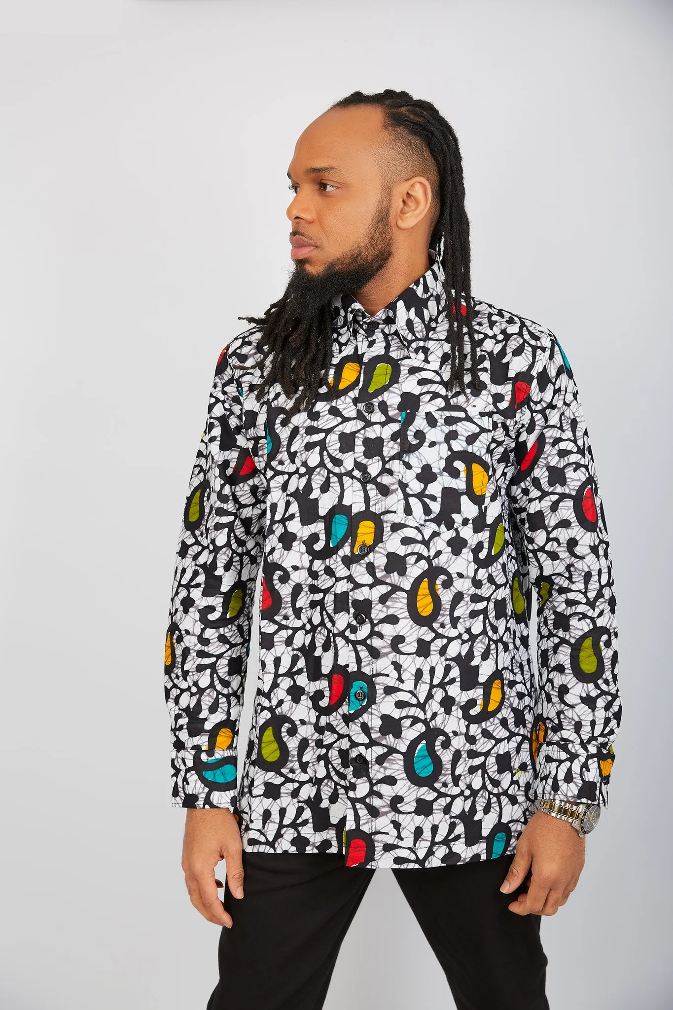 New in African Print Shirt for Men - Iyke