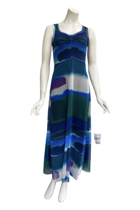 Odette V-Neckline Sleeveless Mid-Length Fit N Flare Jersey Dress