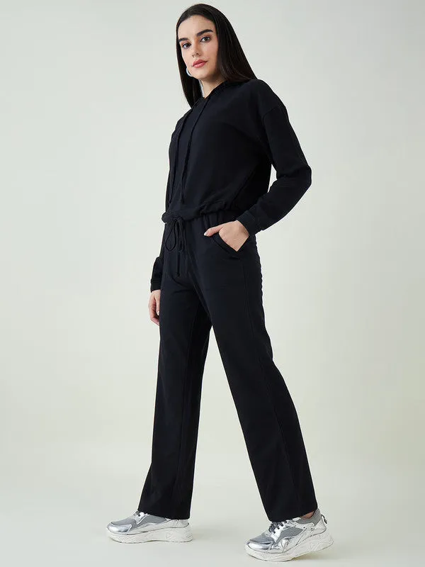 Odour Free Full Sleeves Hooded Neck Sweatshirt & Flared Trousers For Women