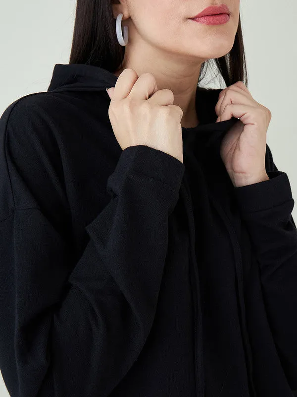 Odour Free Full Sleeves Hooded Neck Sweatshirt & Flared Trousers For Women