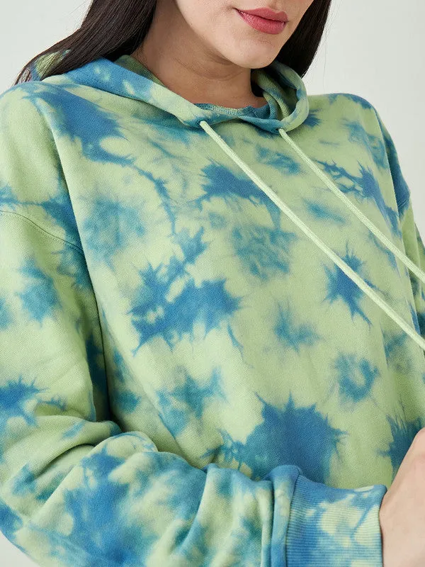 Odour Free Full Sleeves Women'S Tie & Dye Sweatshirt Co Ords
