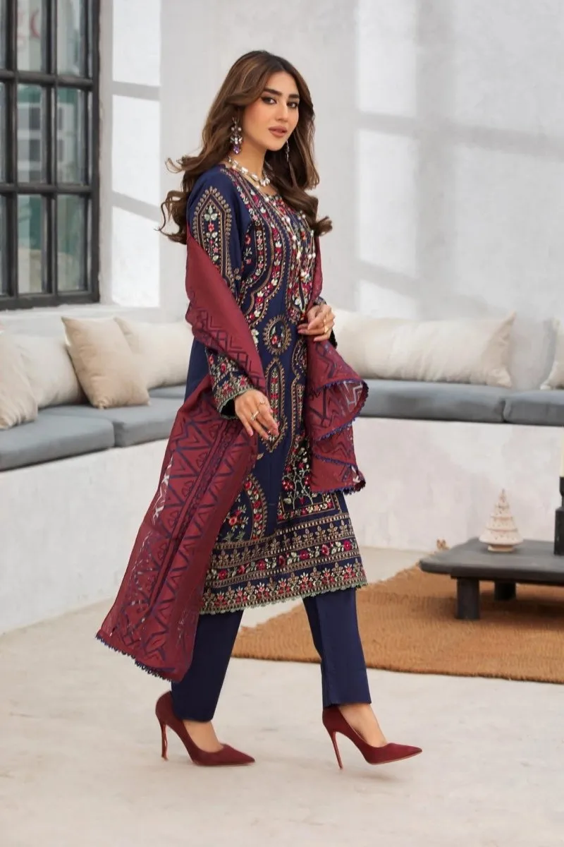 Parishey Embroidered 3 Piece Pakistani Suit PAR11