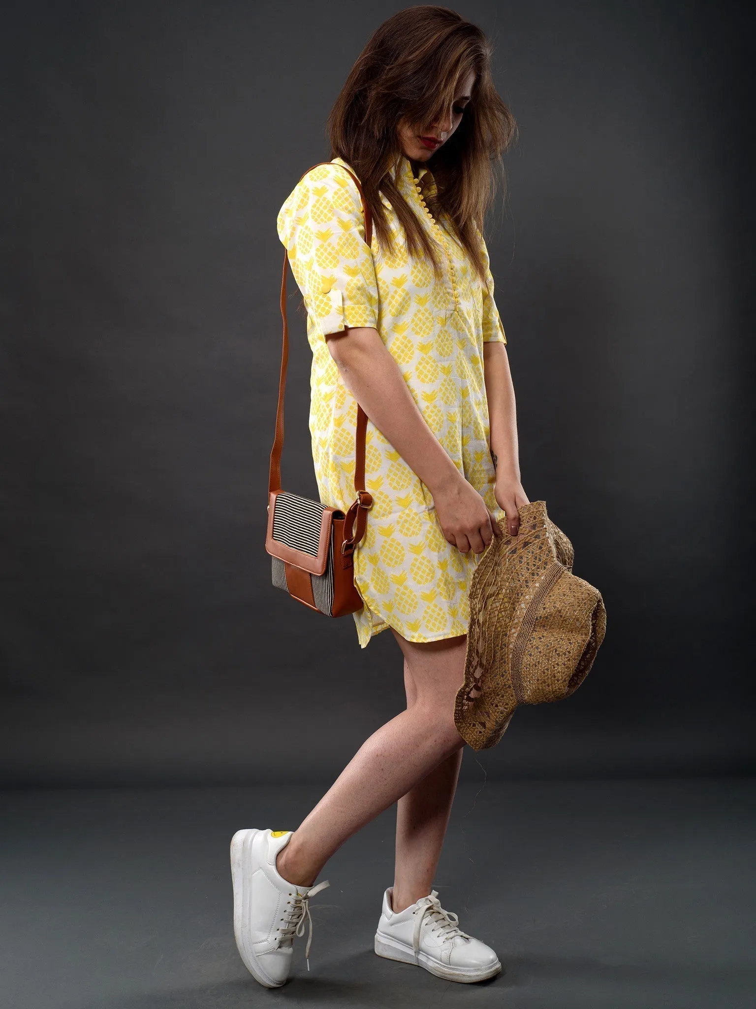 Pineapple T-shirt Dress