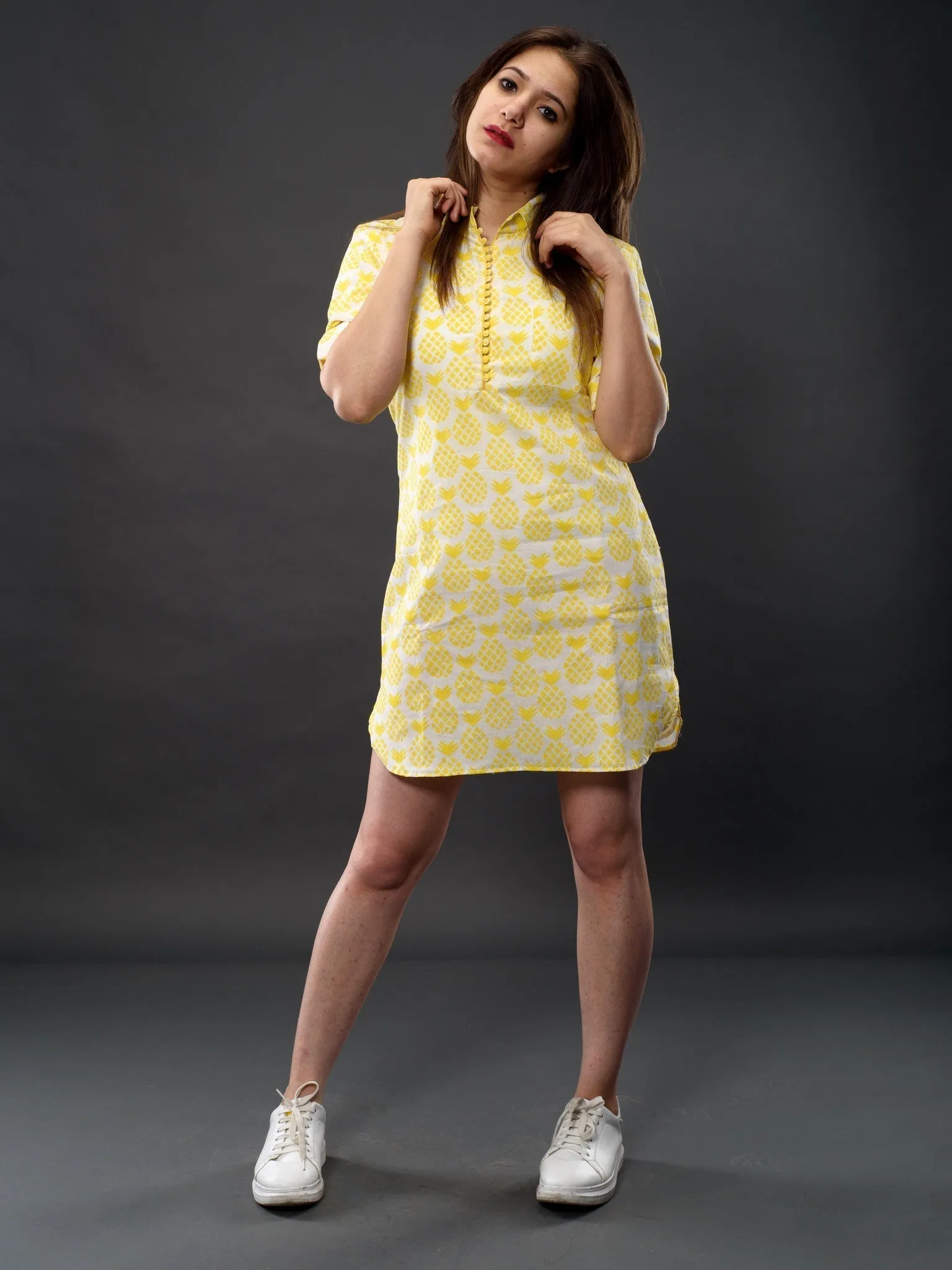 Pineapple T-shirt Dress