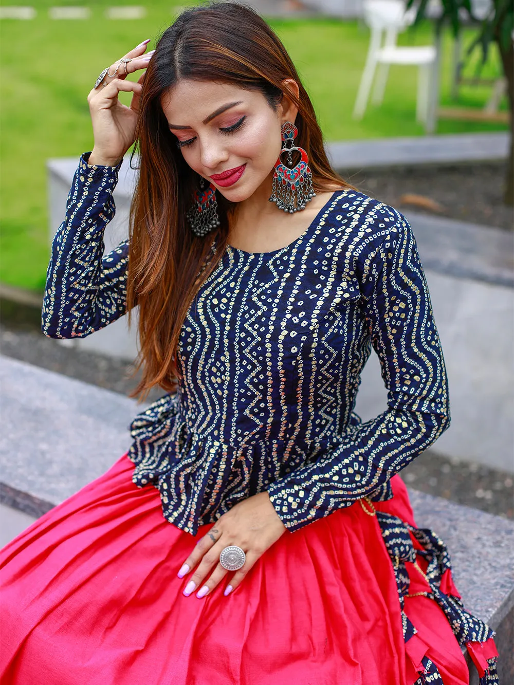 Pink Color Pure Cotton Co-ord Set Lehenga Choli