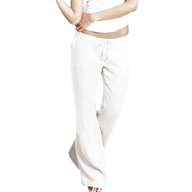 Plus Size - Wide Leg Line Pants Casual Loose Trousers Bottom (US 6-16 / S-5XL)
