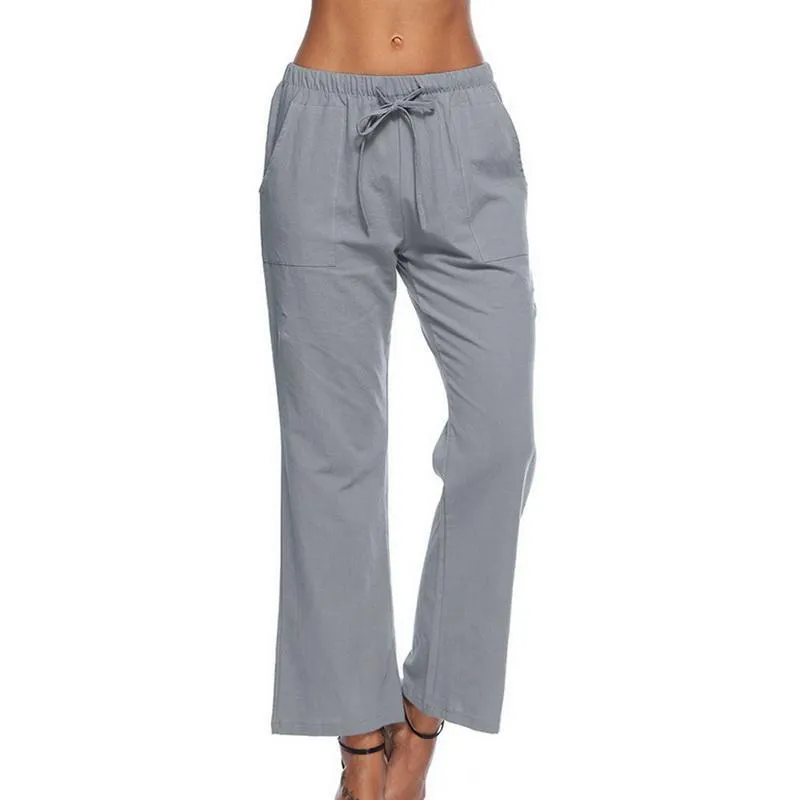 Plus Size - Wide Leg Line Pants Casual Loose Trousers Bottom (US 6-16 / S-5XL)