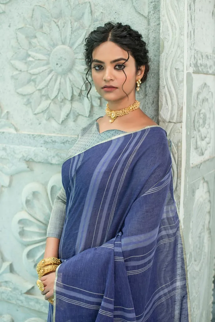 Pure Linen Saree