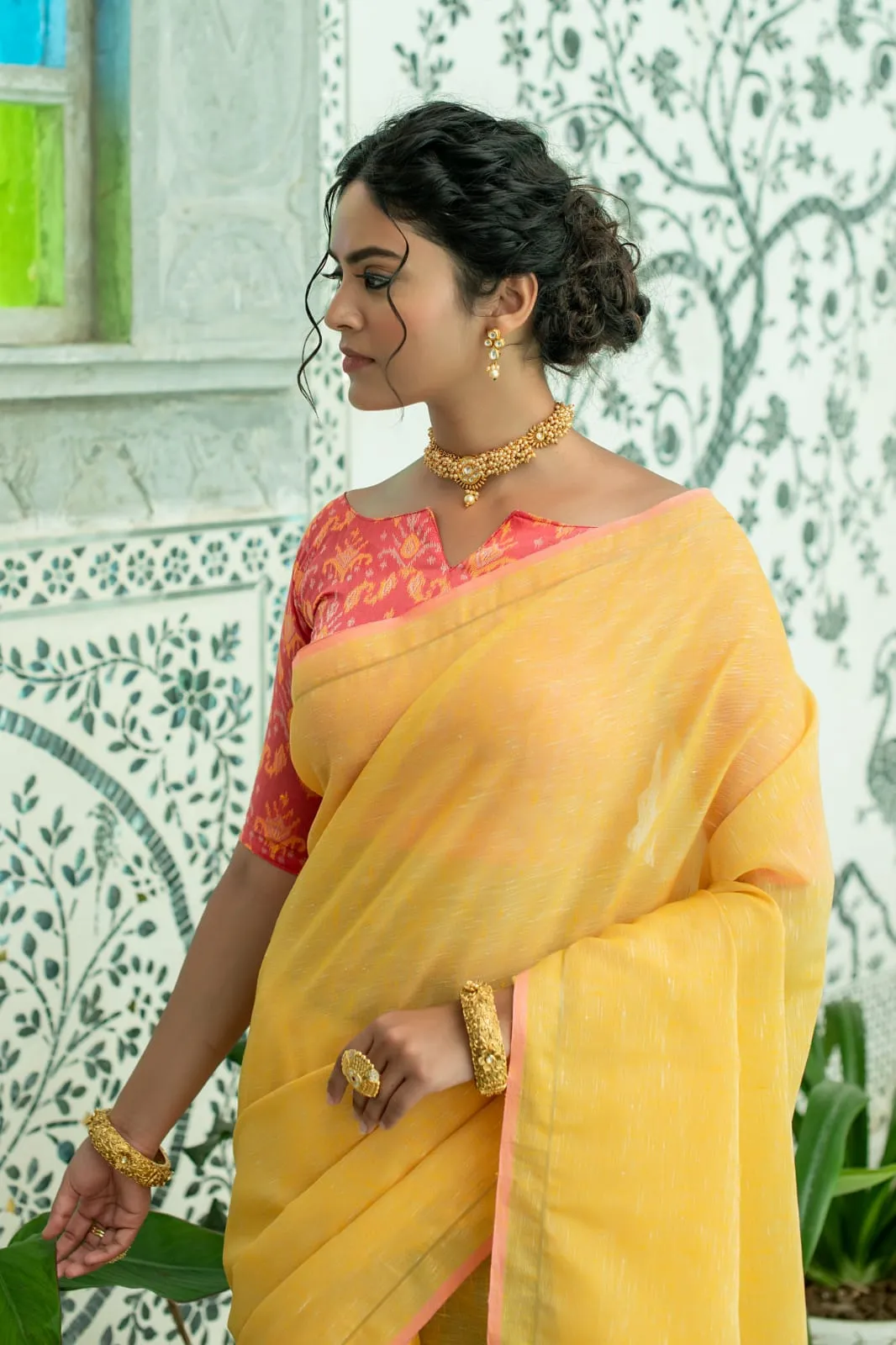 Pure Linen Saree