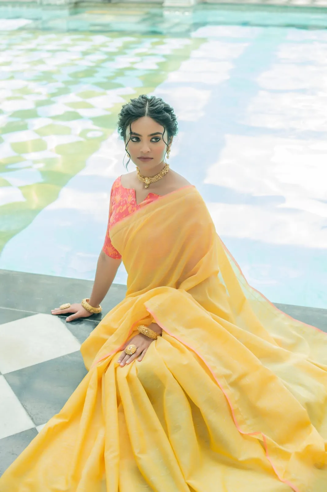 Pure Linen Saree