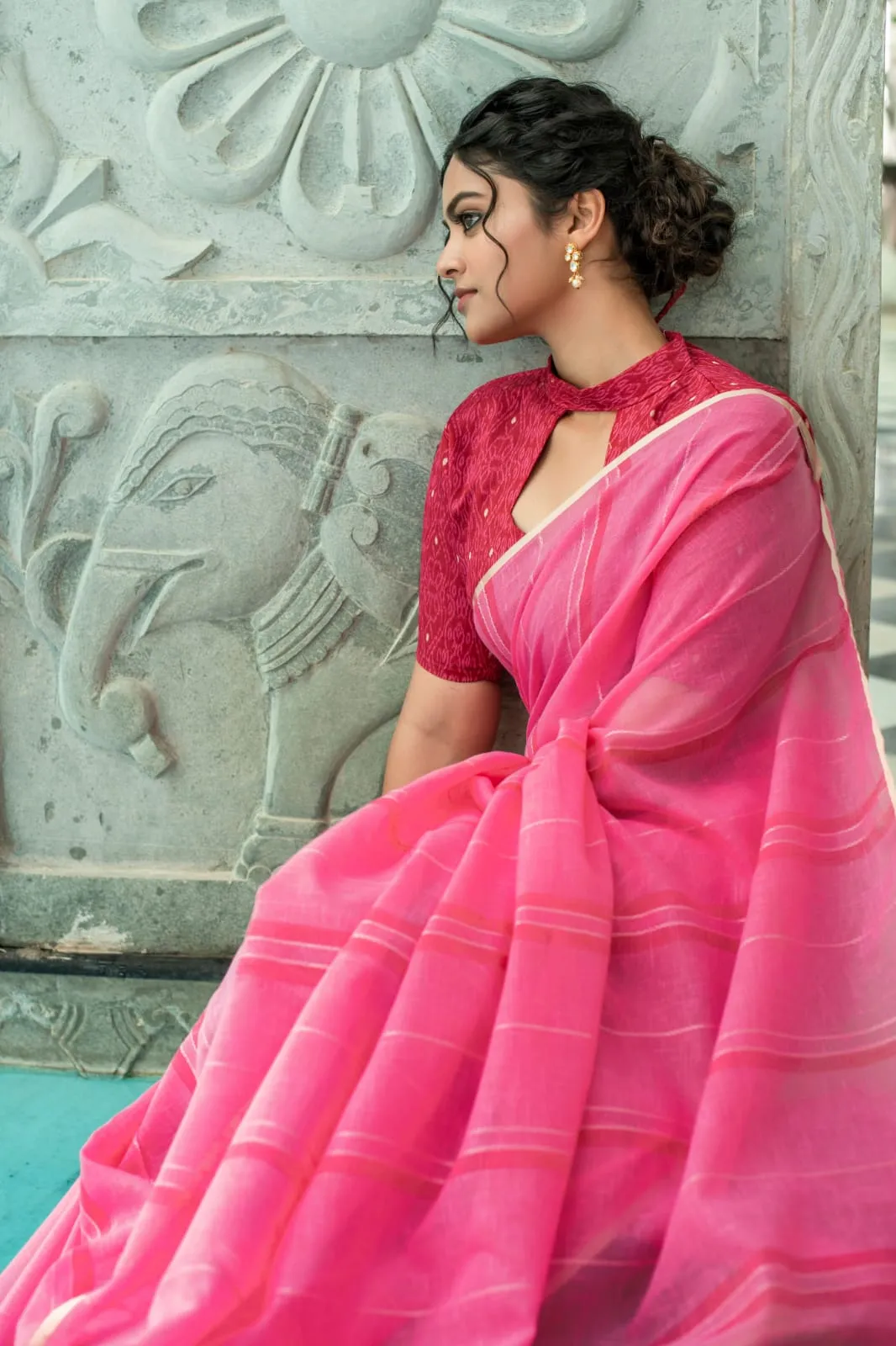 Pure Linen Saree
