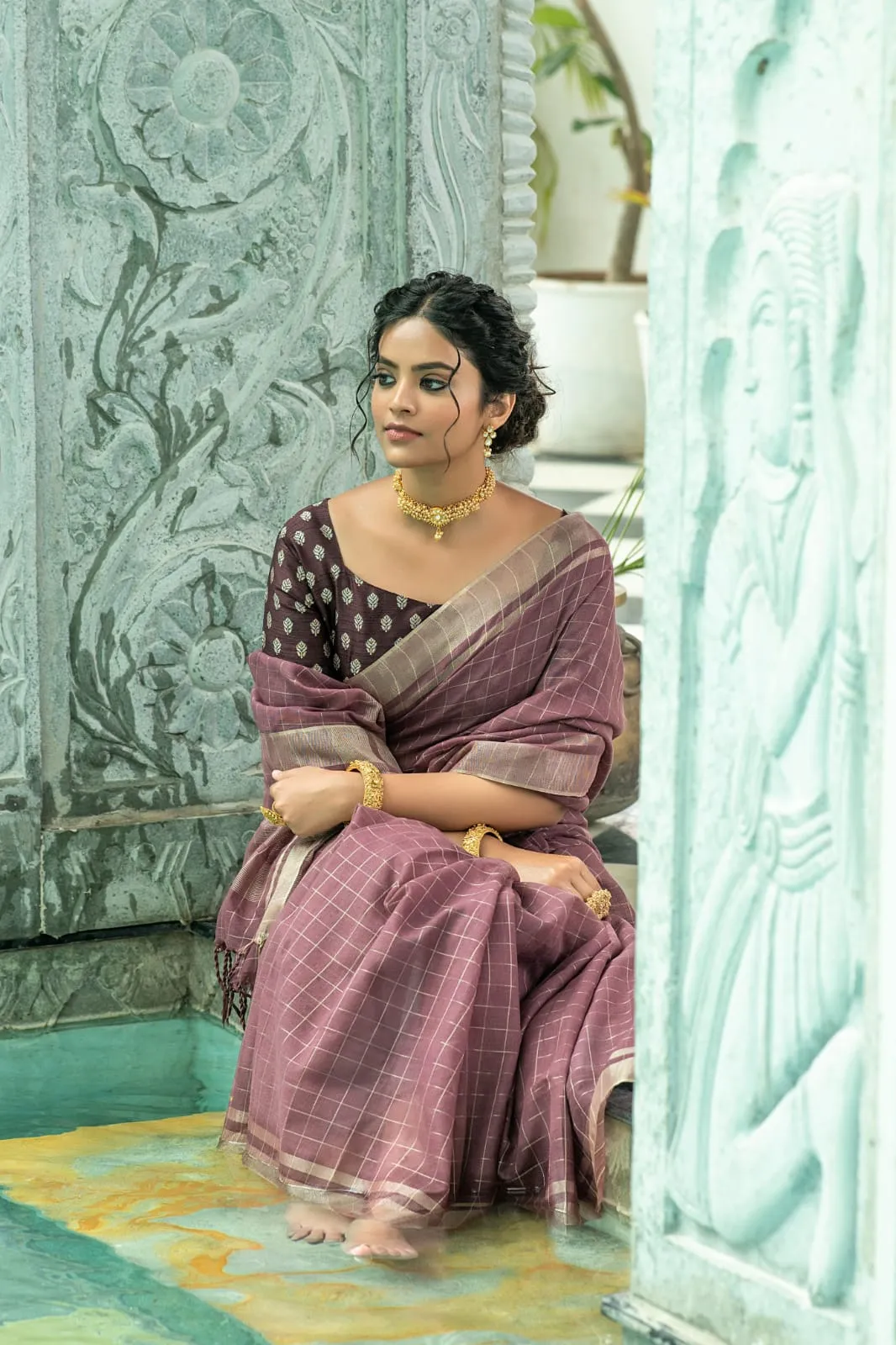 Pure Linen Saree