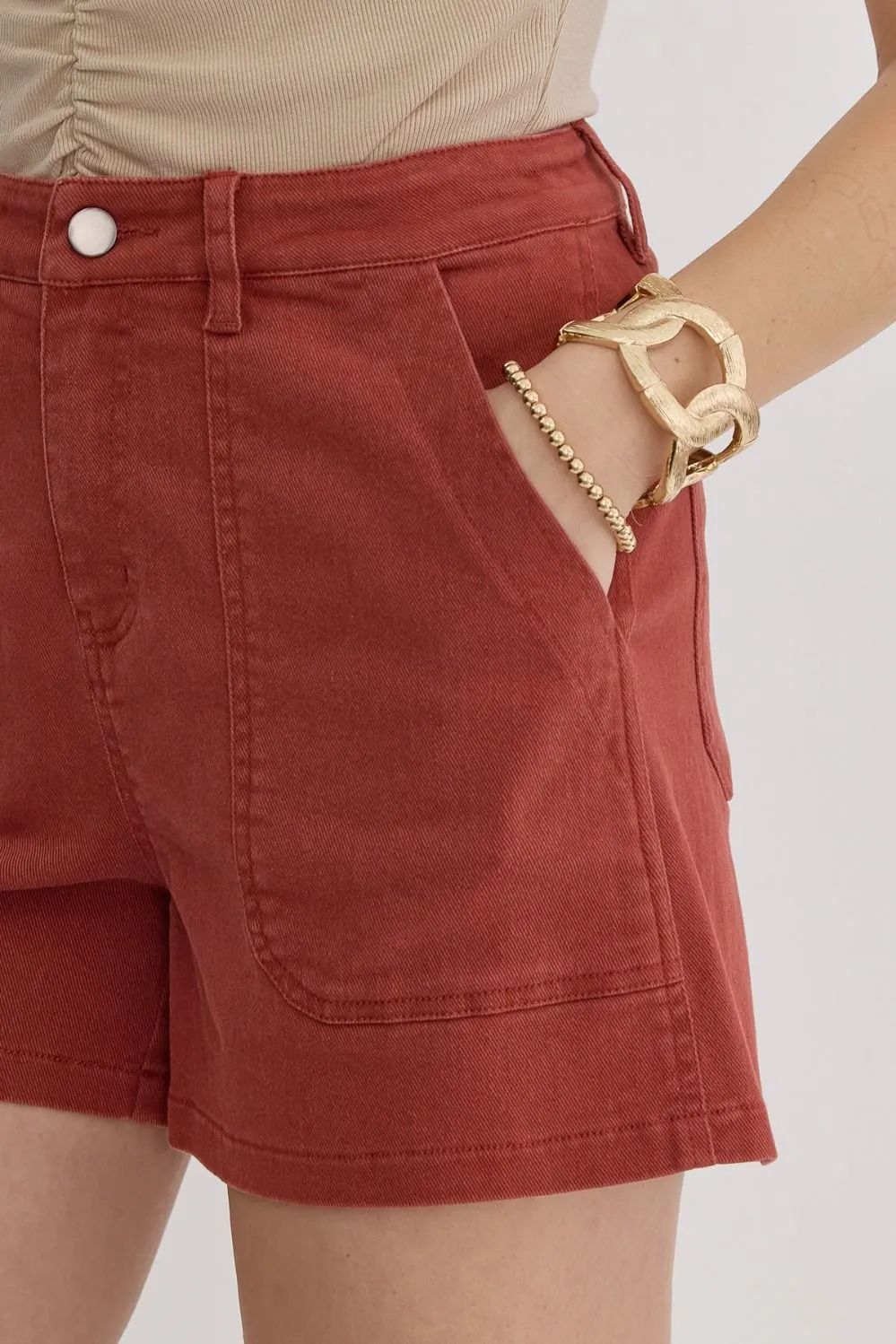 'Sea Breeze' Shorts - Rust