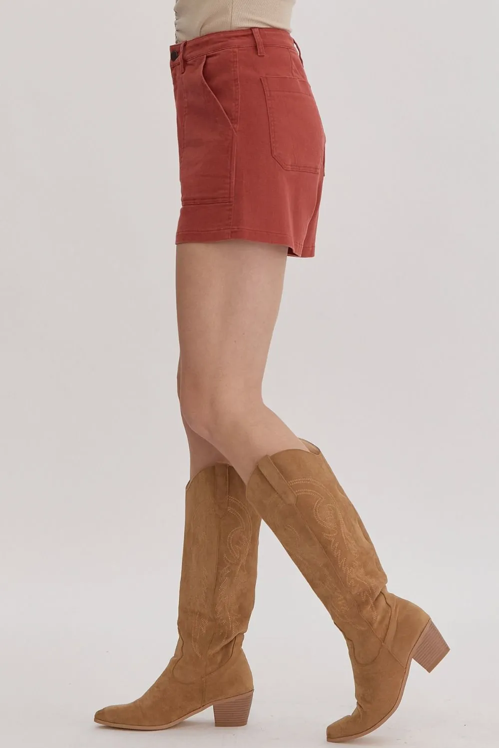 'Sea Breeze' Shorts - Rust