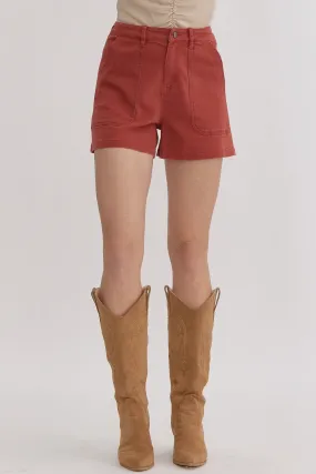 'Sea Breeze' Shorts - Rust