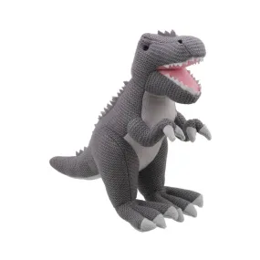 T-Rex Soft Toy (Medium Grey) -  Wilberry Knitted