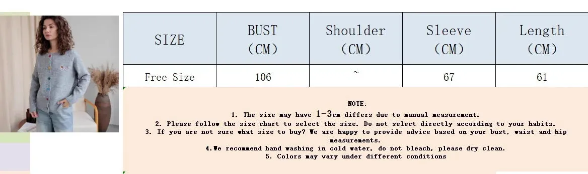 TAVIMART  -  Little Dog Embroidery Cardigan Autumn O Neck Single Breasted Knitted Outerwear Women Simple Fashion Casual Long Sleeve Jumper