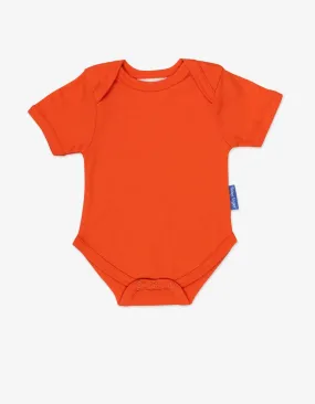 Toby Tiger Organic Basics Short Sleeve Vest - Orange