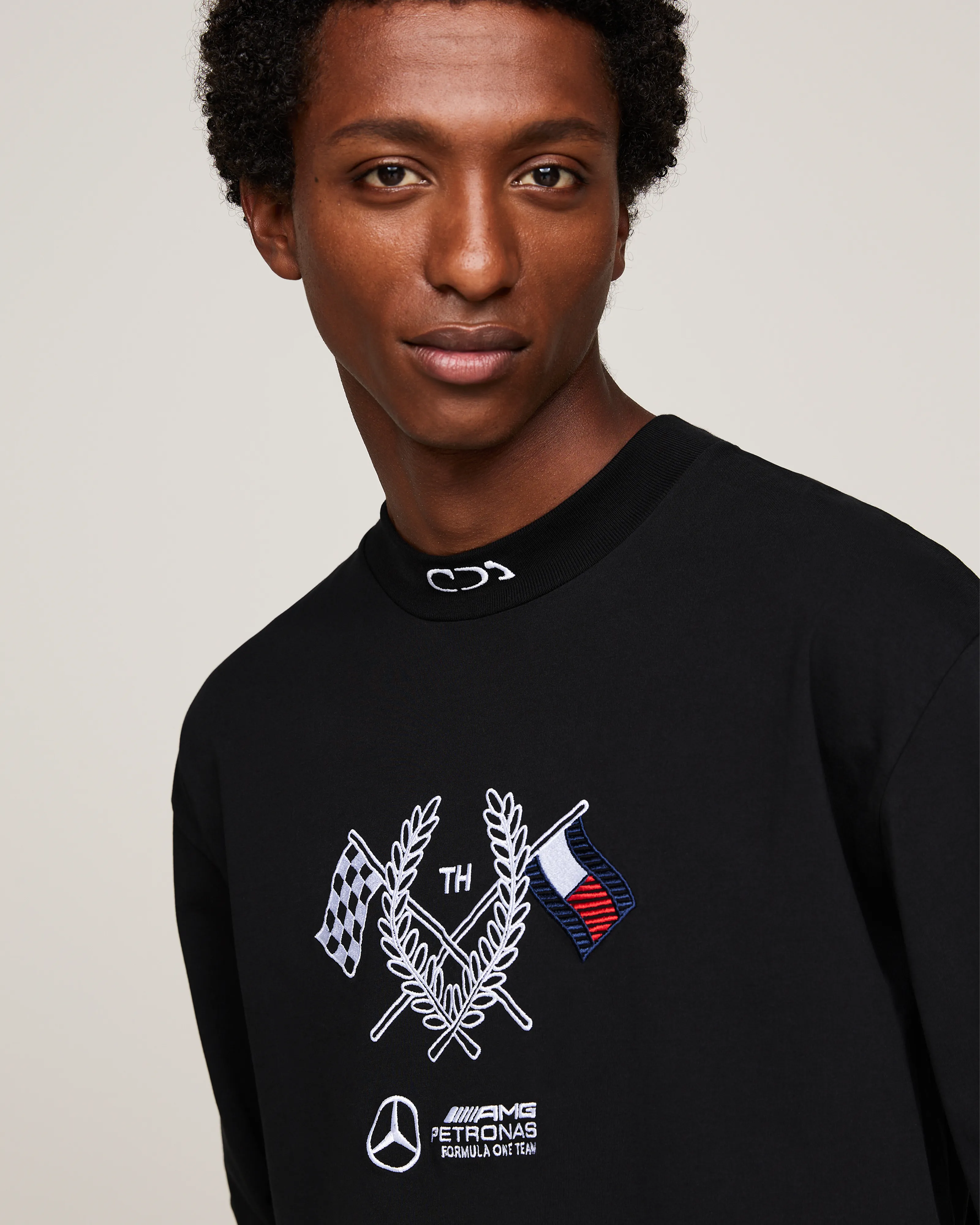 Tommy x Mercedes-AMG F1 x Clarence Ruth Longsleeve Tee Black