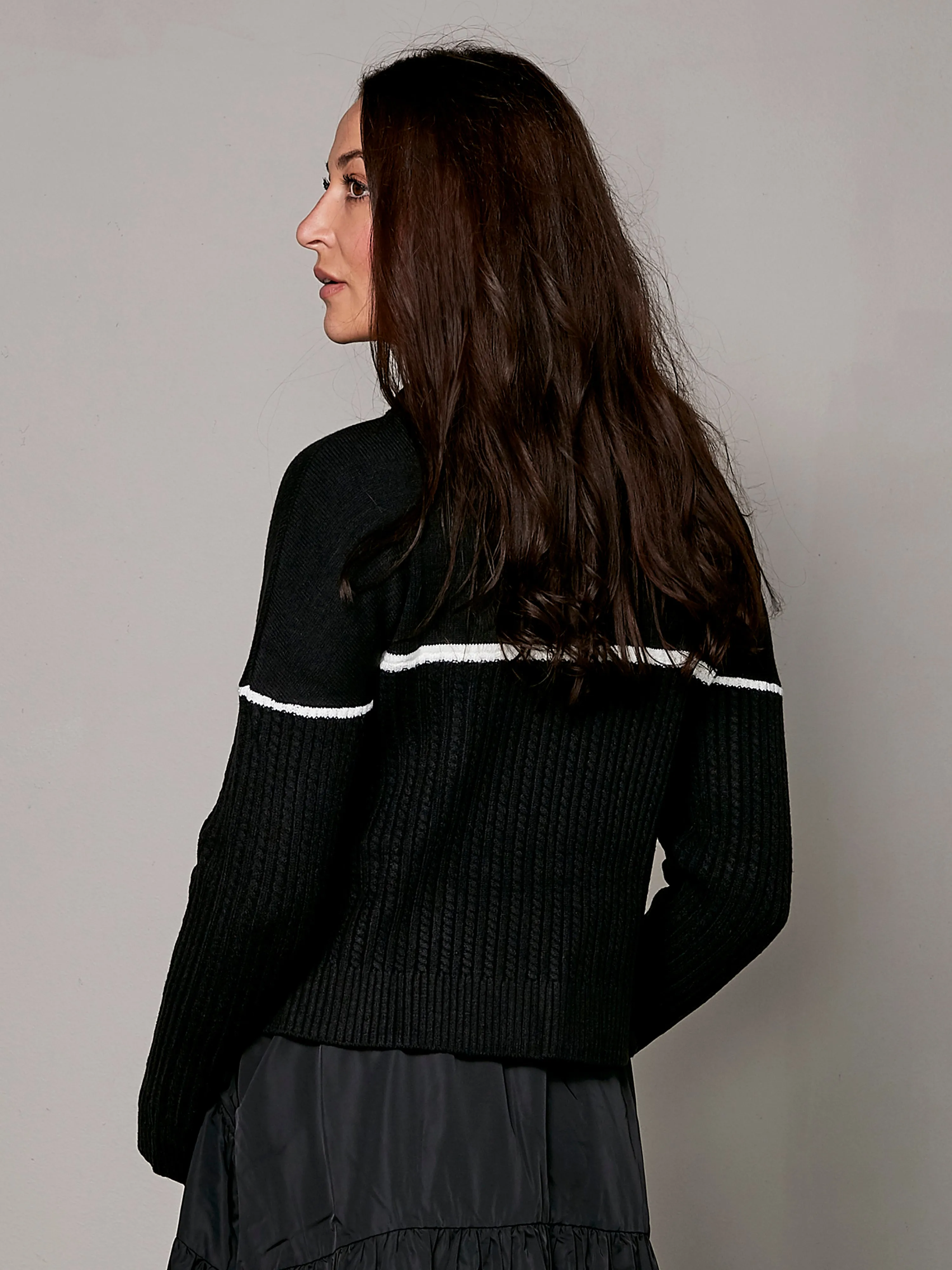 VINCA knit blouse - Black