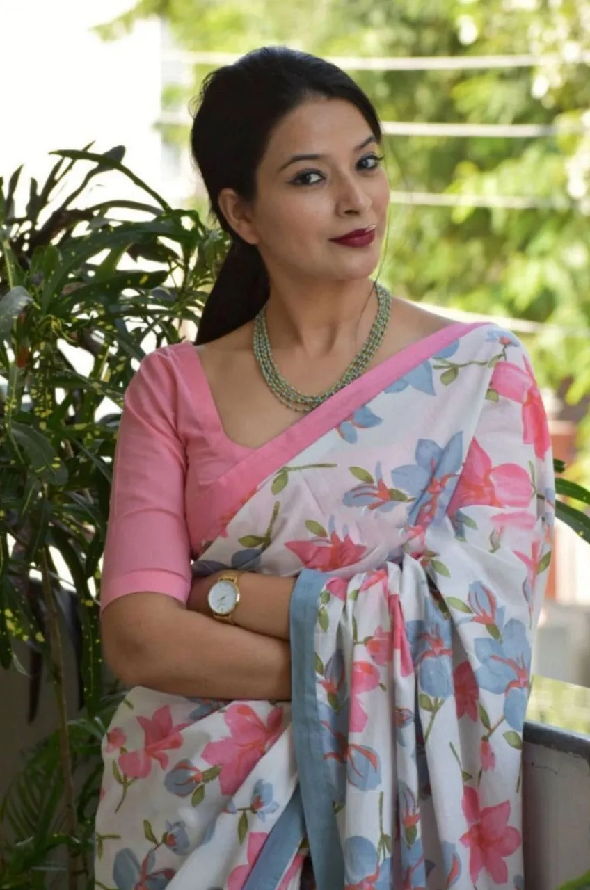 Women's Designer Pure Cotton Jaipur Hand Block Print Saree