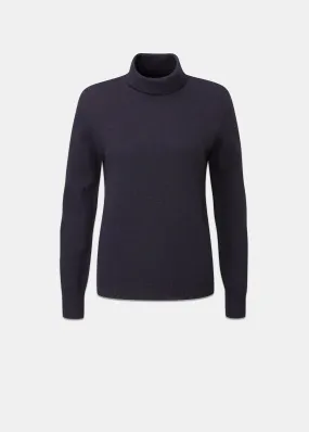 Women's Roll Neck Jumper Navy