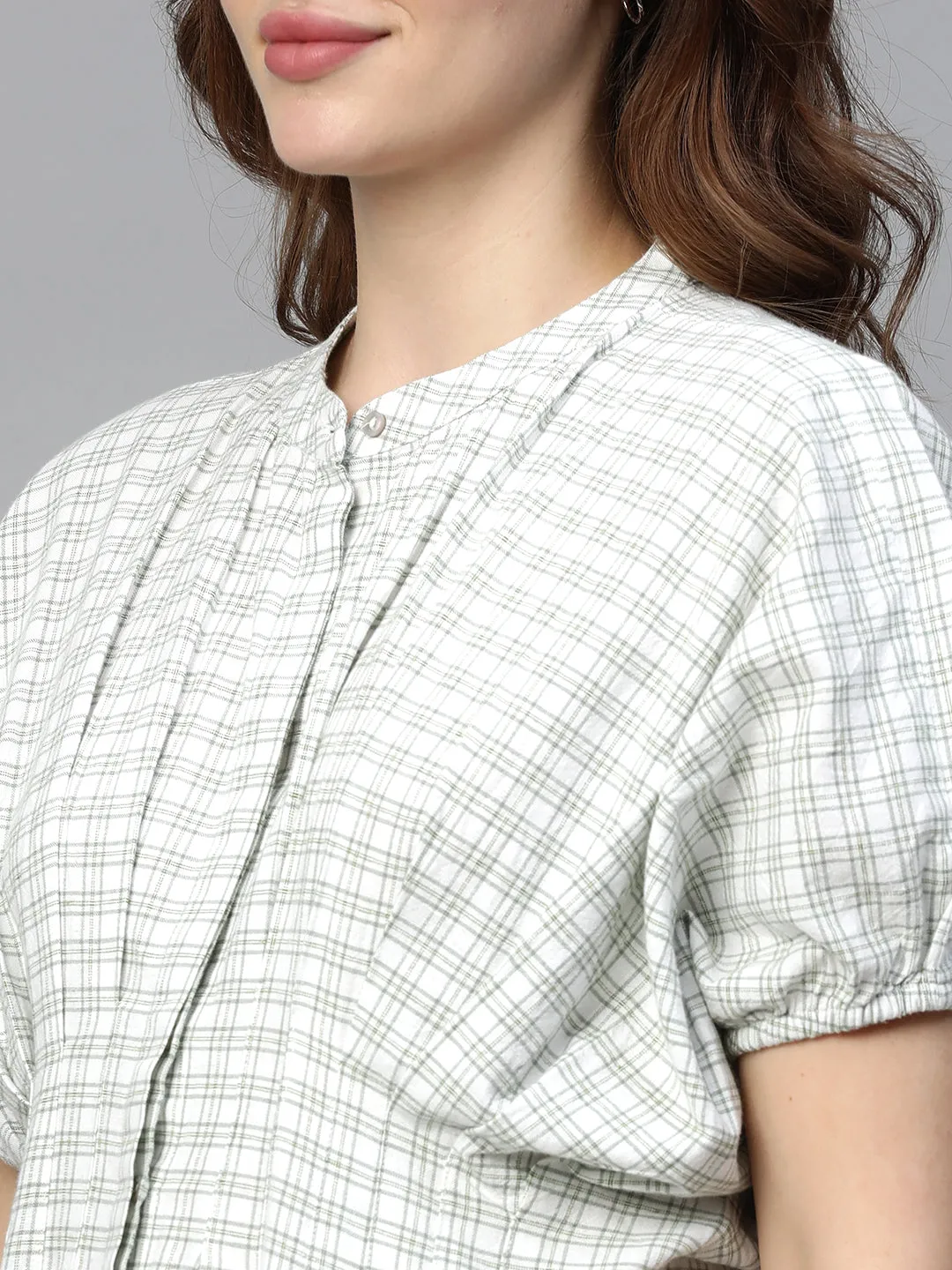 Women's White Cotton Linen Regular Fit Dress